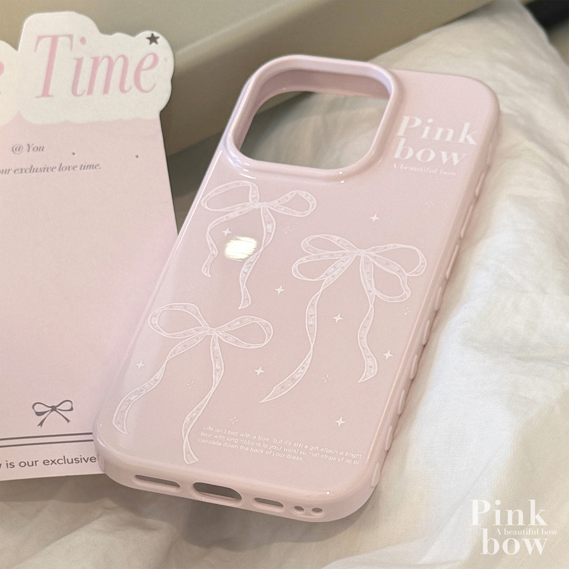 Versatile Simple Sweet Ballet Bow Silicone Phone Case