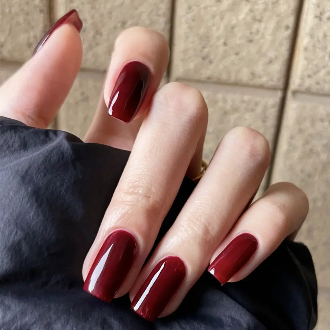 Jelly Red Fake Nails Wear Finished