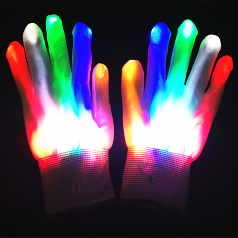 Colorful Light-up Gloves Outdoor Dance Clothing