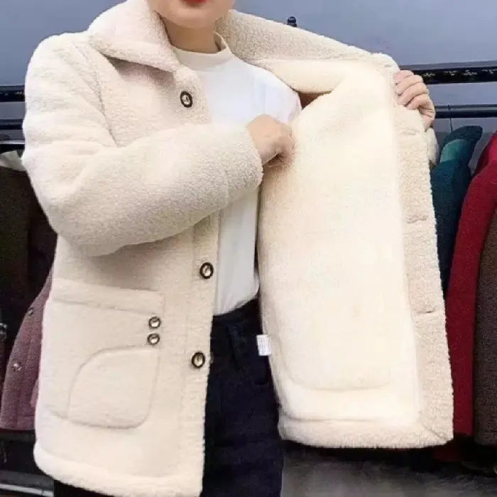 Fleece-lined Thickened Faux Cashmere Mother's Wear Autumn and Winter