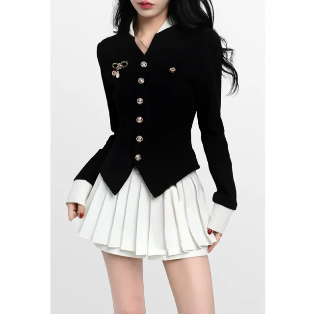 Knitwear Coat Short Dress Two piece Set Top S - Shop at LoveMi