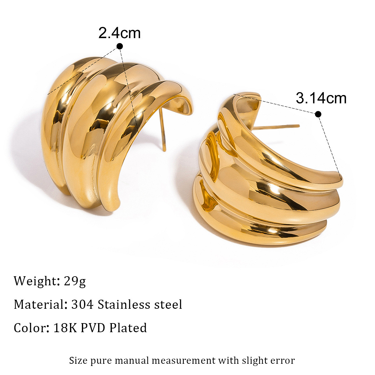 European And American High-grade Exaggerating Heart-shapaed Necklace Fashion Minority Design Stainless Steel Clavicle Chain