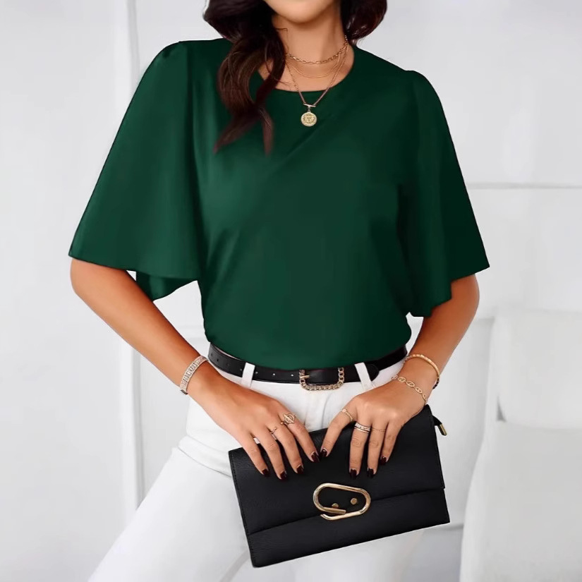 Fashion Loose Drooping Short Sleeve Top