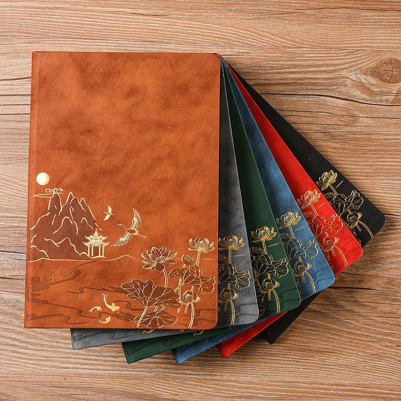 Vintage Chinese Style Business Office Stationery A5 Notebook Gift Box Set - Image 2