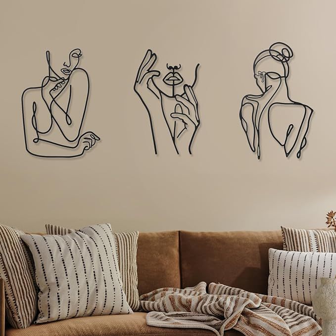 Metal Wall Hanging, Set of 3, picture 3 of 7