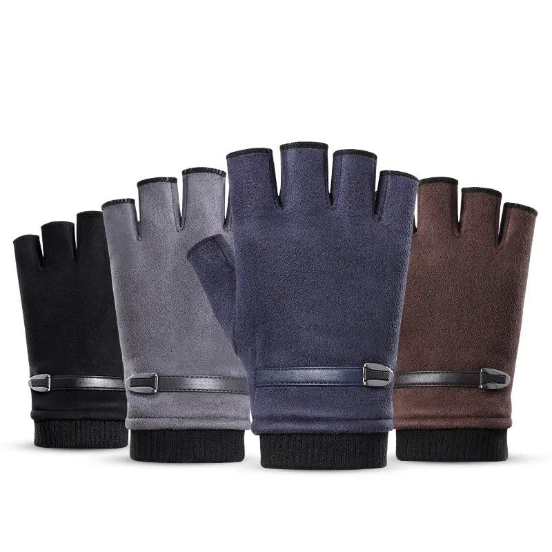 Half Finger Gloves Suede Leaking Sports Outdoor
