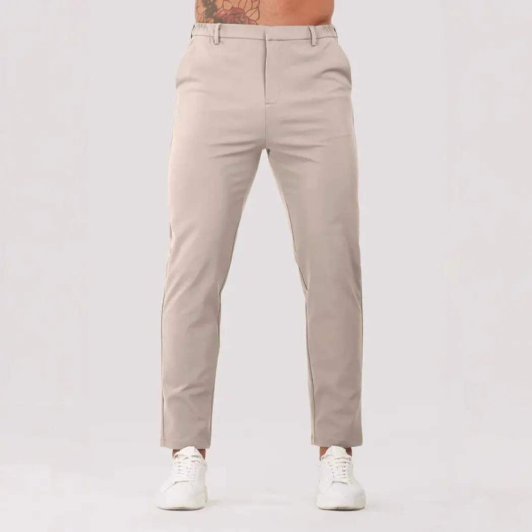 Solid Color Casual Men's Suit Pants Business
