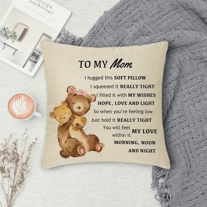 Mothers Day Series Linen Square Letter Print