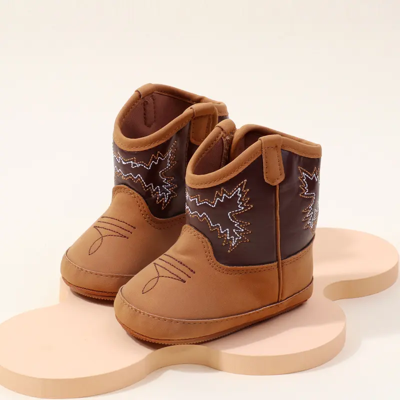 0to12 Months Baby Boots Denim High PU
