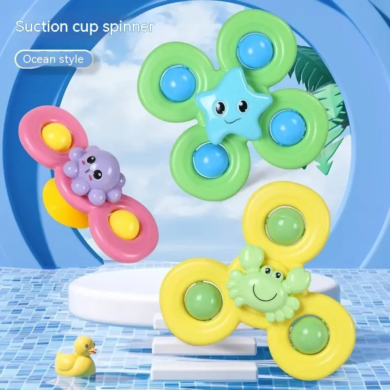 Cartoon Suction Cup Ocean Finger Rotating Gyroscope