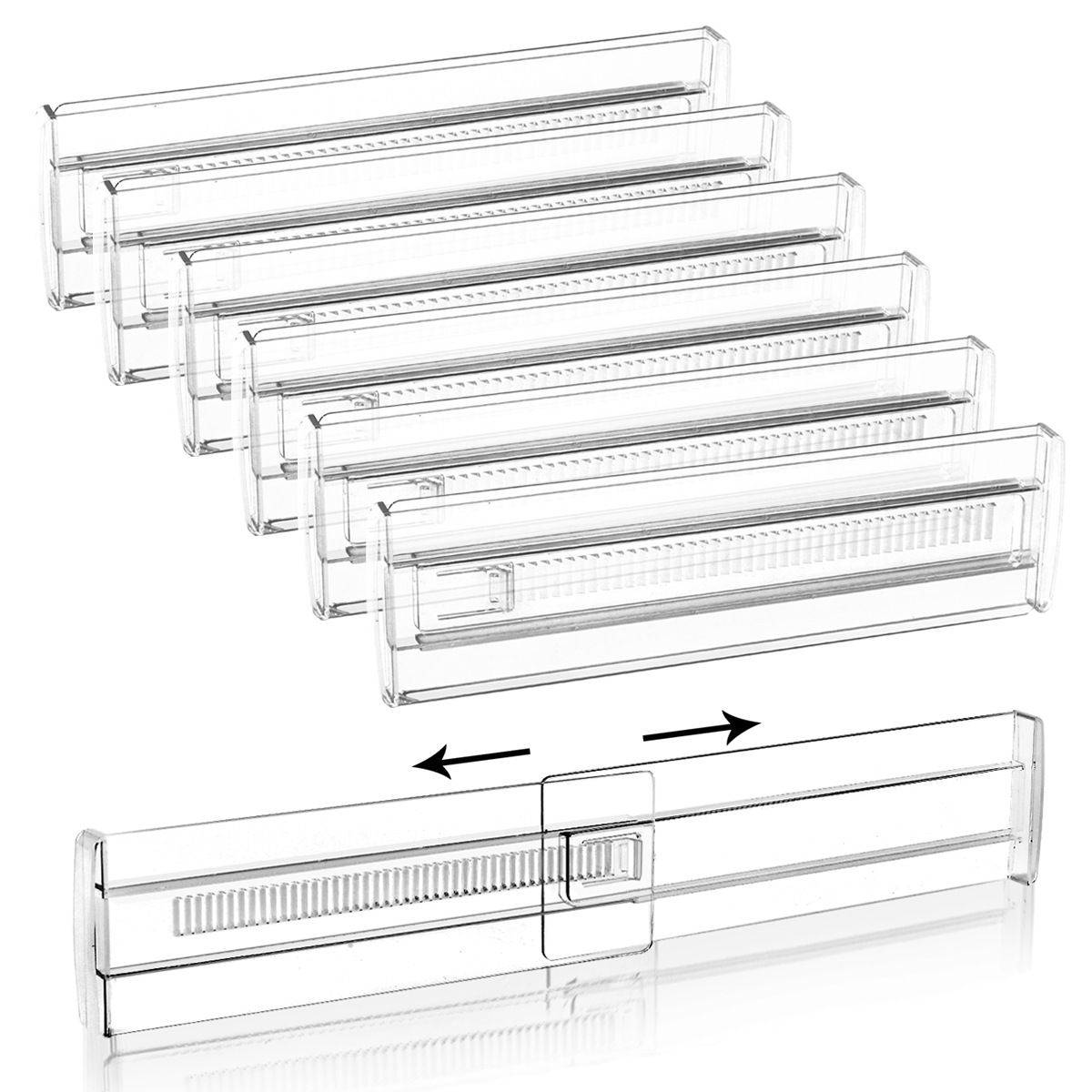 Adjustable Divider Length Adjustable Storage Partition For Drawers