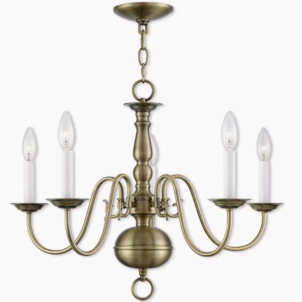 American Retro Style Copper Chandelier French Entry Lux Simple - Image 3
