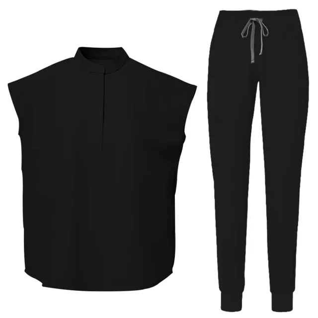 Women's Fashionable Workwear With A Stand up Collar And Large Cuffs Black - Shop at LoveMi