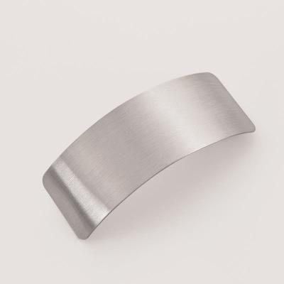 Geometric Metal Brushed Barrettes Spring Clip Rectangle Silver - Shop at LoveMi