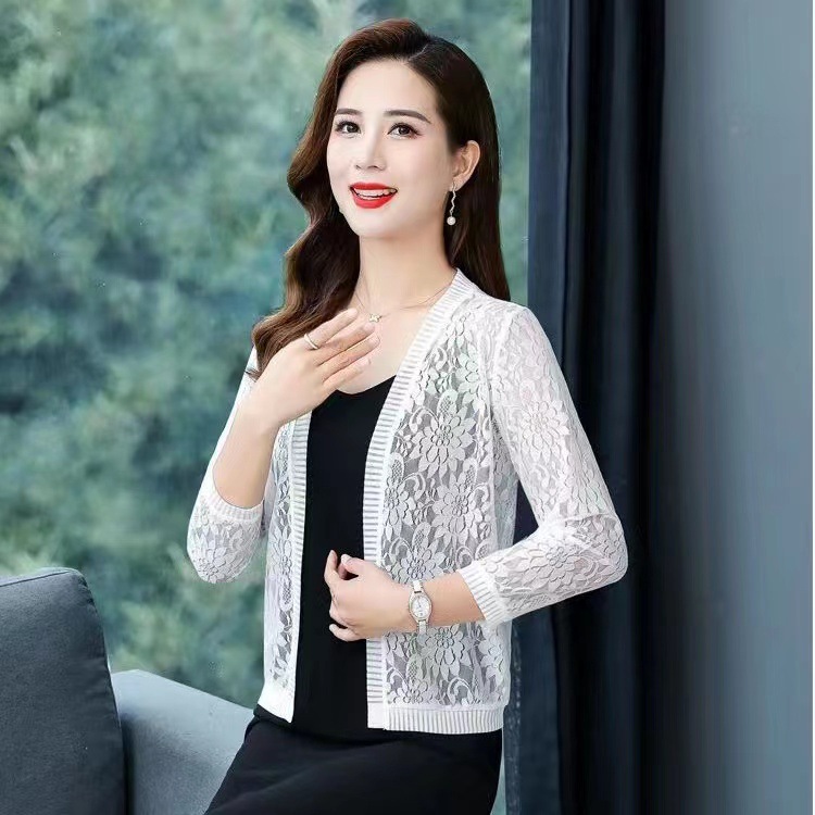 Lightweight Breathable Lace Cappa Sun Protection Cardigan
