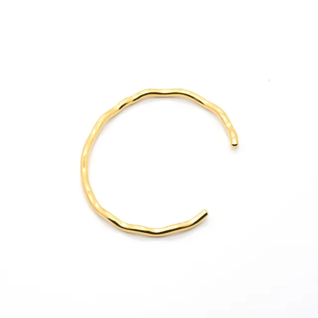 Wave Pattern Simple Bracelet Opening Bracelet No 3 Gold - Shop at LoveMi
