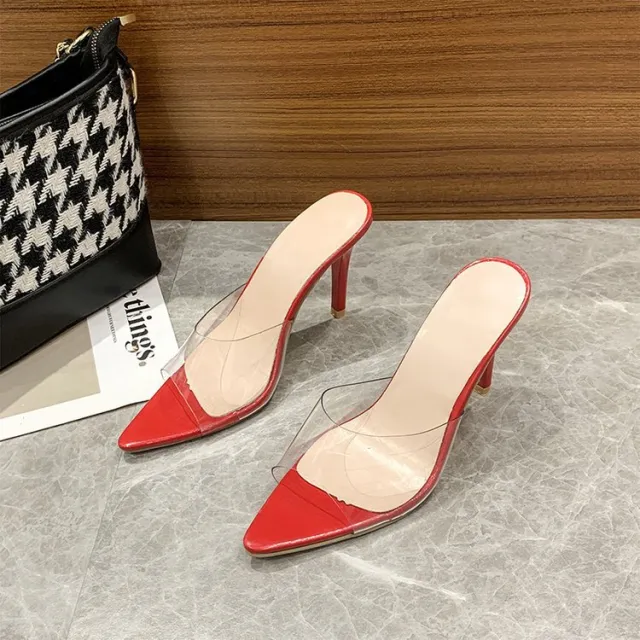 Women's Ultra high Vamp Stiletto Heel Slippers Red - Shop at LoveMi