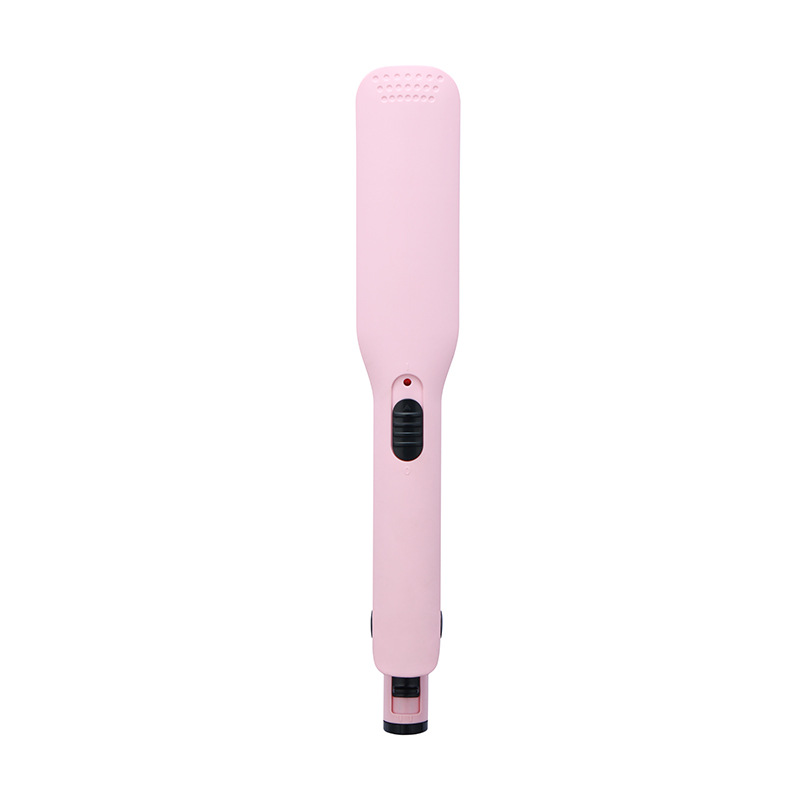 Hair Curler And Straightener Dual use Electric Hair Straightener Pink - Shop at LoveMi