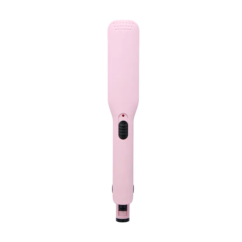 Hair Curler And Straightener Dual-use Electric Hair Straightener - Pink