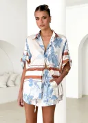 Blue On White Background