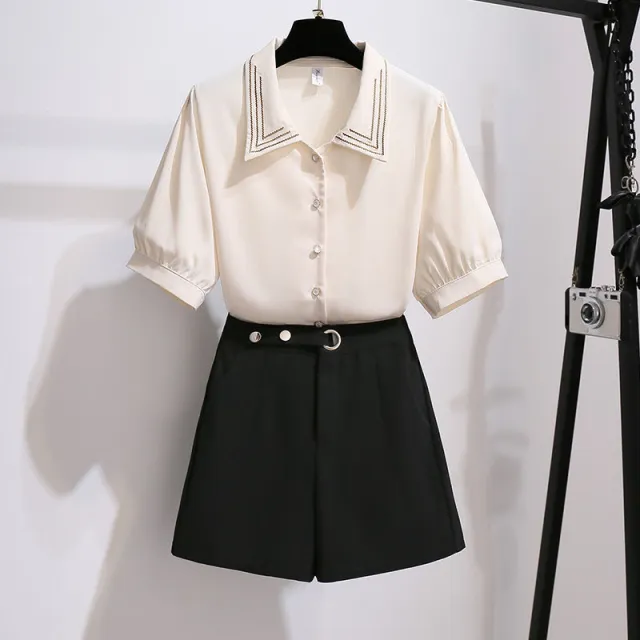 Slimming Figure flattering Casual Chiffon Blouse Black - Shop at LoveMi