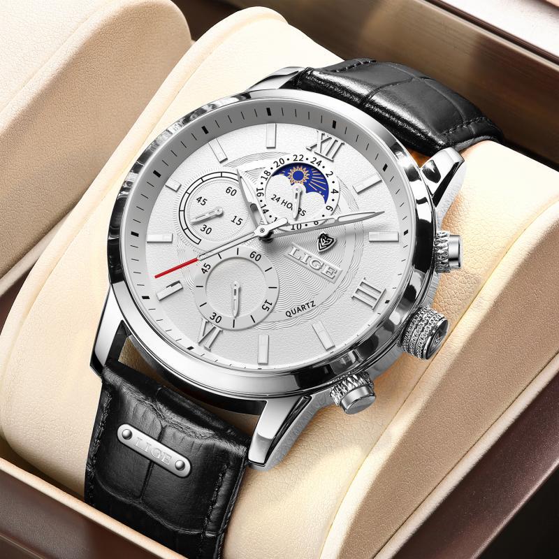Mens High-end Quartz Watch Multifunction Chronograph Luminous And Water-resistant Wristwatch 8