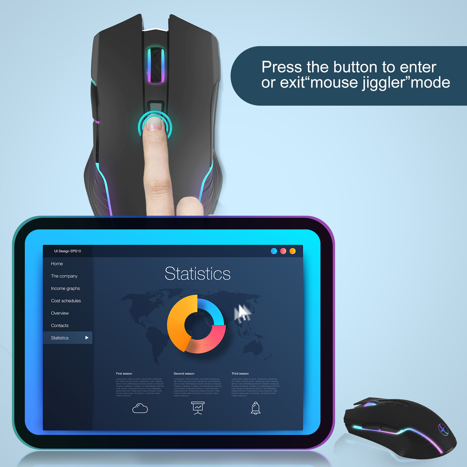 Household Wireless Three-speed Adjustable Wireless Mouse