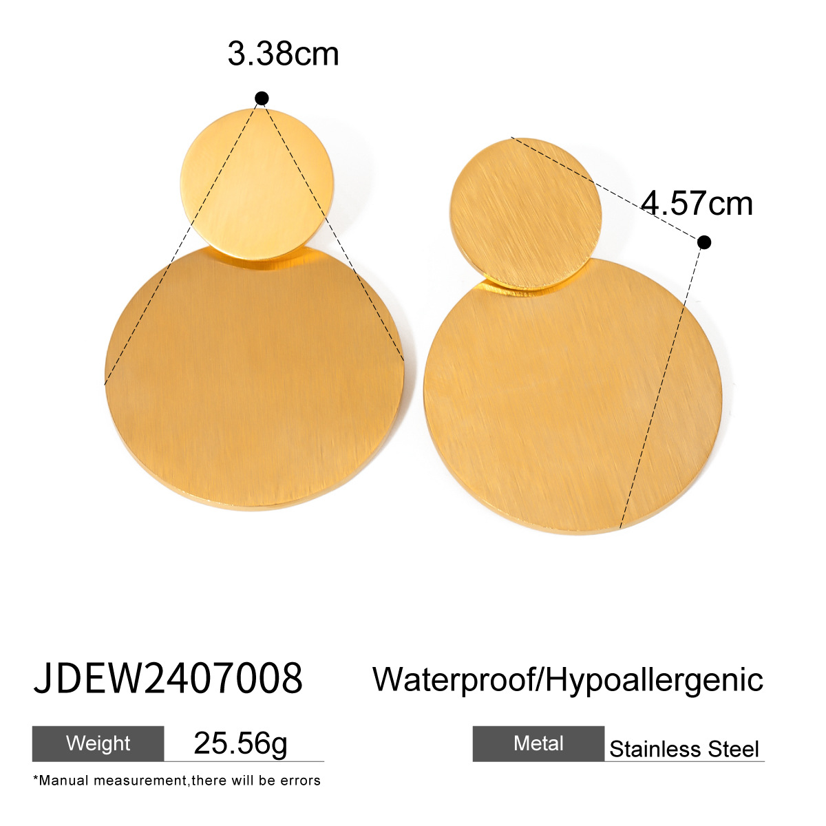 Stainless Steel Circle Ear Studs Niche Geometry