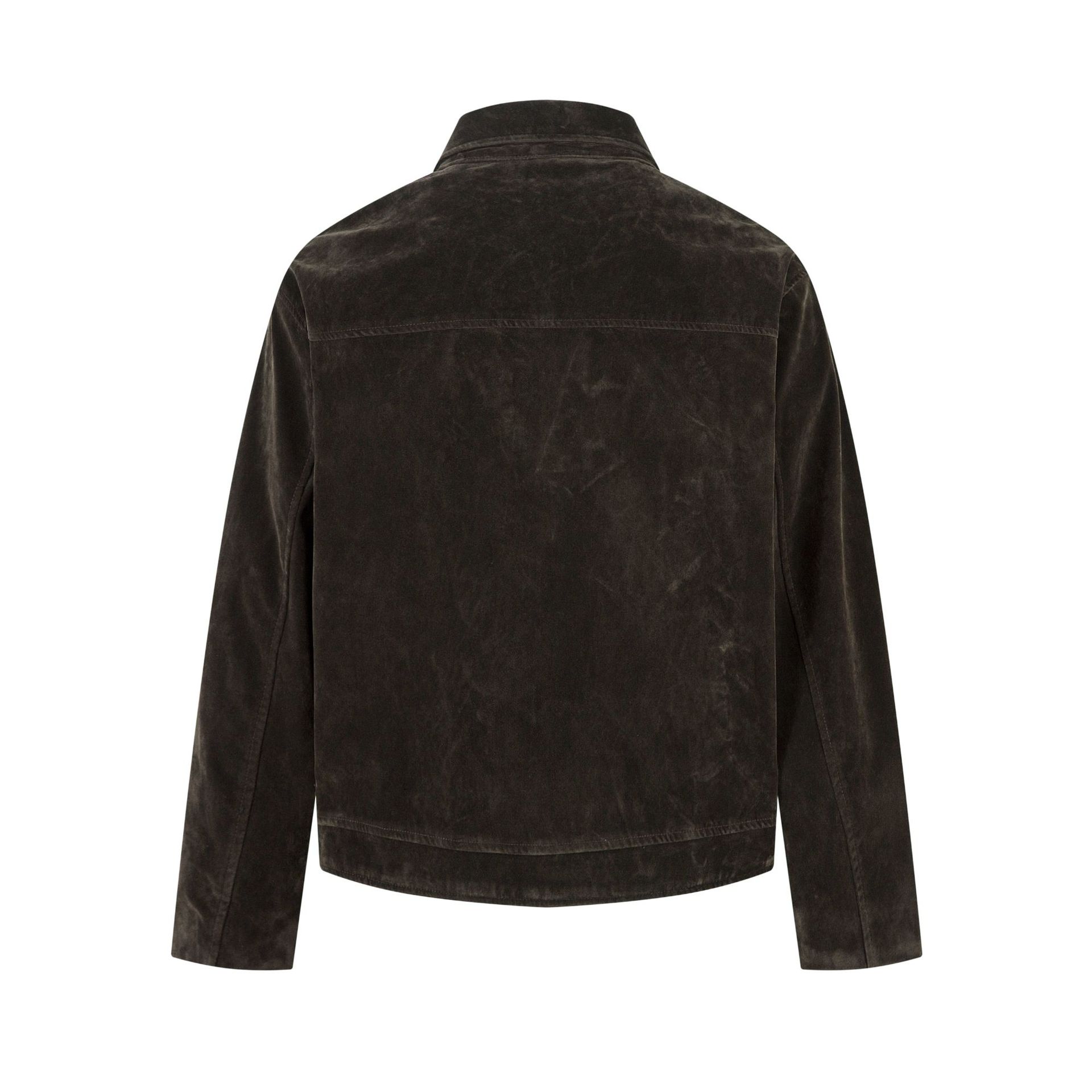 Deconstructed Jacket Design Mens Cropped Relaxed-fit Casual Outerwear