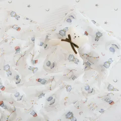 Double Layer Pure Cotton Baby Summer Thin Duvet Blanket Bath Towel - Bear Paradise 2 Layers Thin - View 1