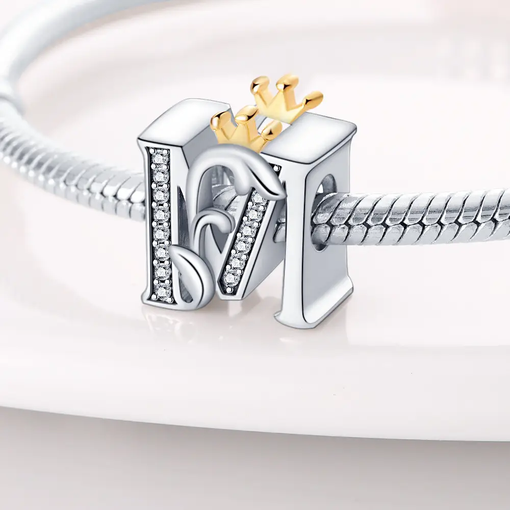 Original Hanging Ornament In Letters Bead Bracelet