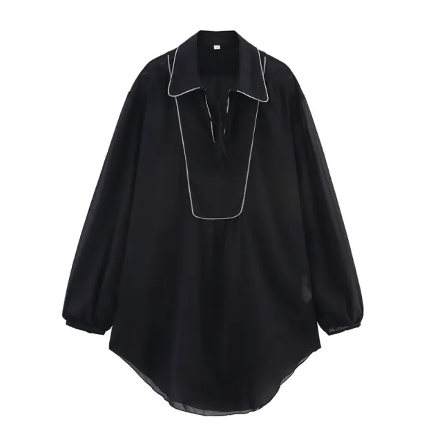 European And American Style Design Long Shirt Picture Color M - Shop at LoveMi