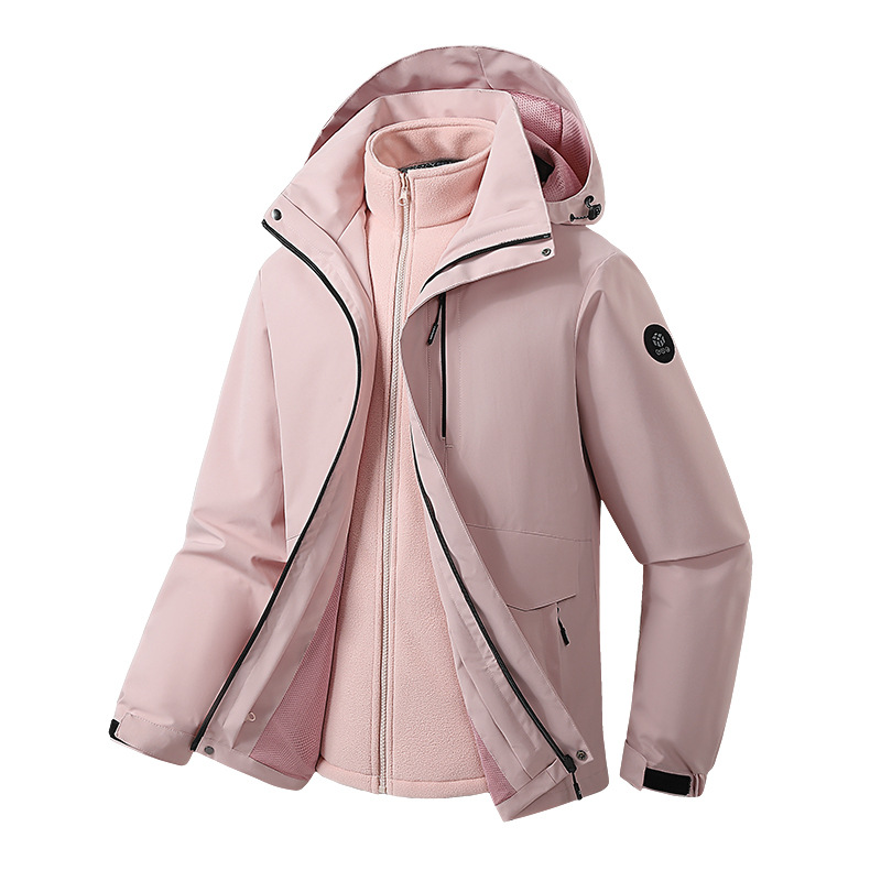 Womens Detachable 3-in-1 Hardshell Jacket Coats