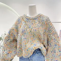 Women's Knitted Sweater Top All-matching - View 1
