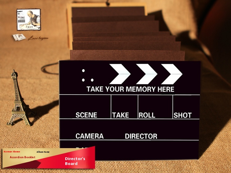 Film Guide Board Adhesive Folding Creative Gift Theme DIY Handmade Album Thin