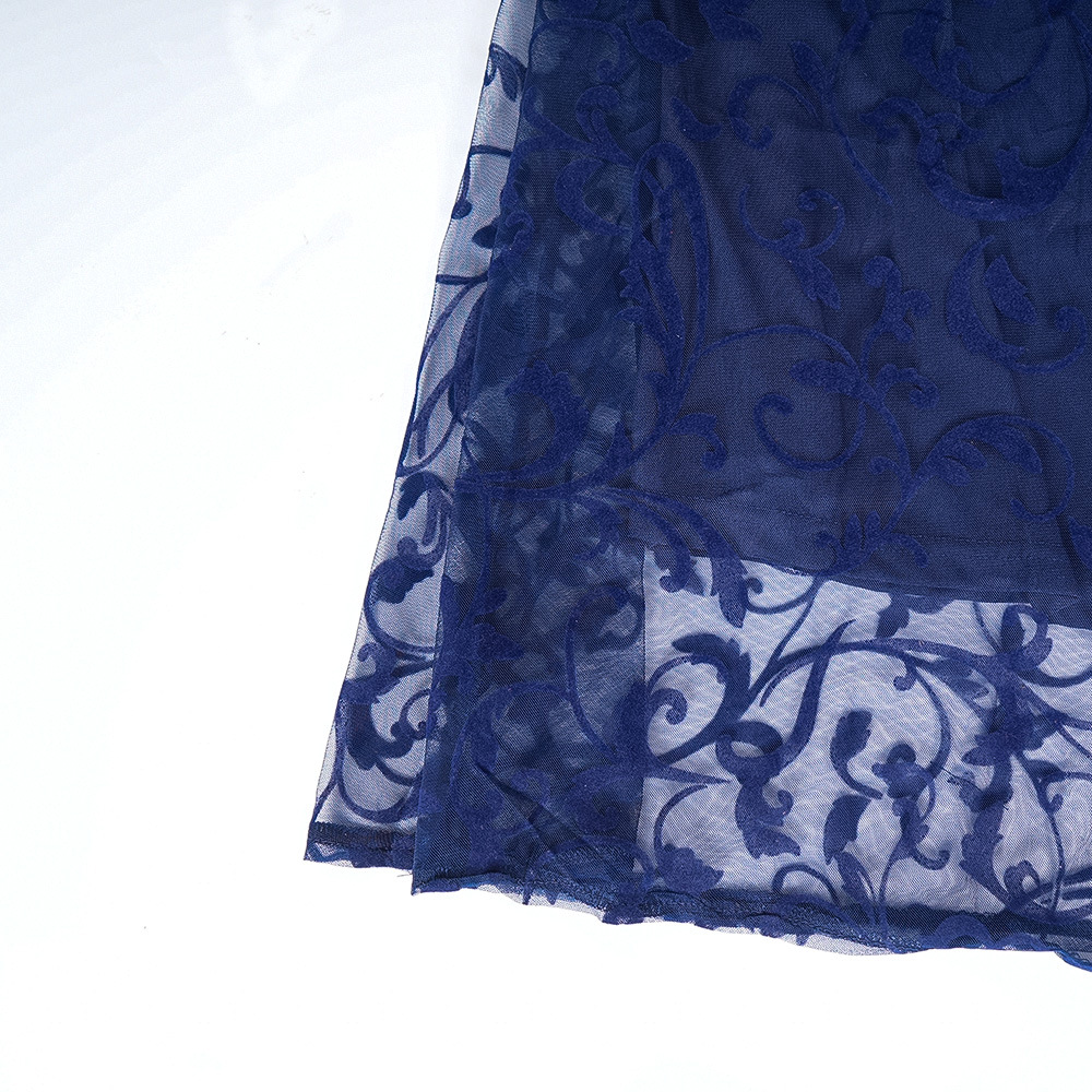 V-neck Long Sleeve Mesh Dress Women - Image 17