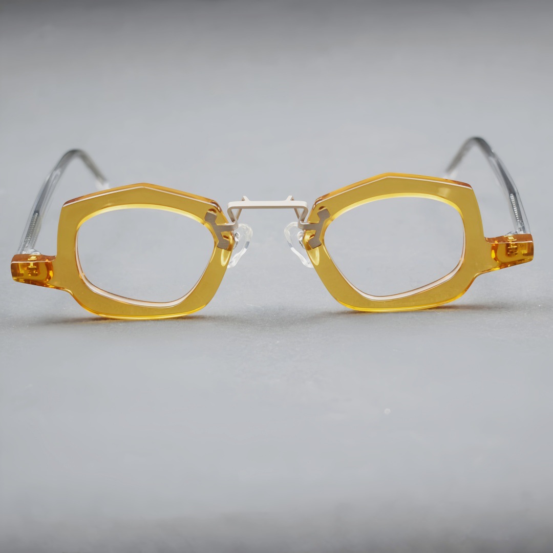Retro Niche Acetate Eyeglass Frames - Unisex Optical Glasses with Classic Design for Daily Wear - detail 5