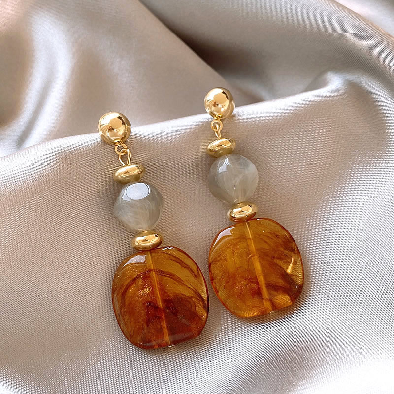 Vintage Geometric Resin Earrings For Women