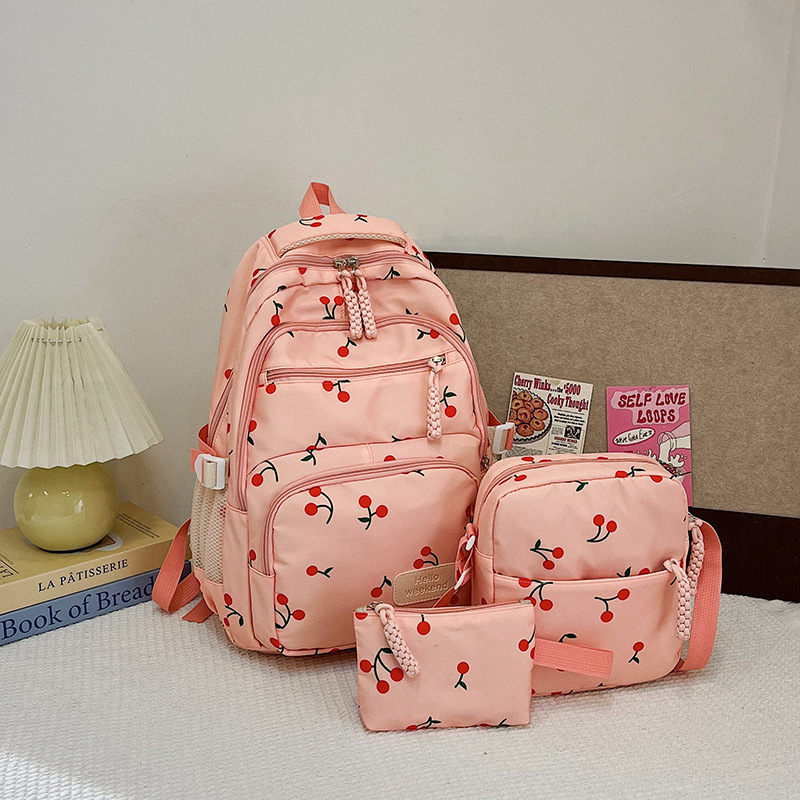 Retro Versatile Backpack And Crossbody Bag Set