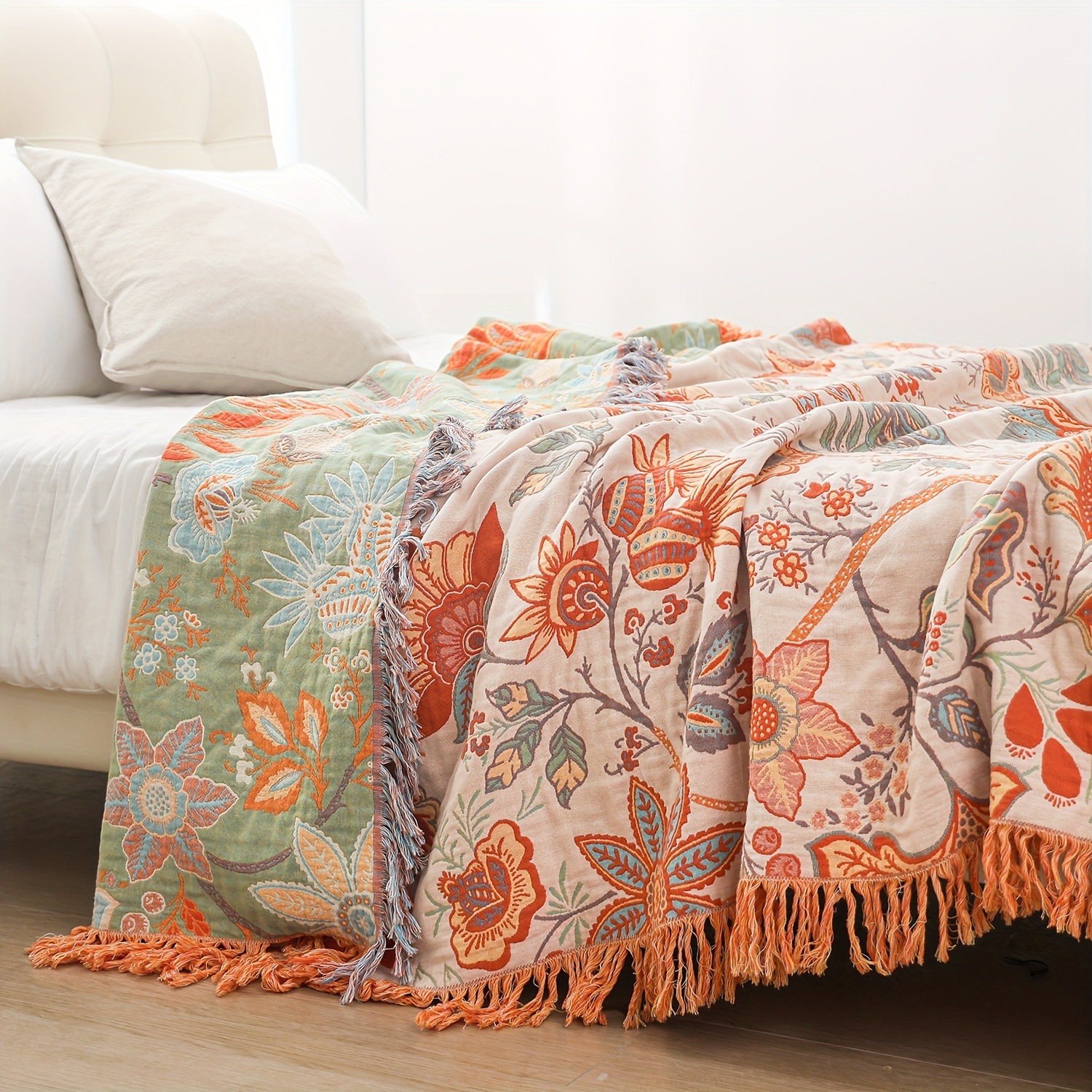 Creative Home Printing Four-layer Gauze Towel Blanket