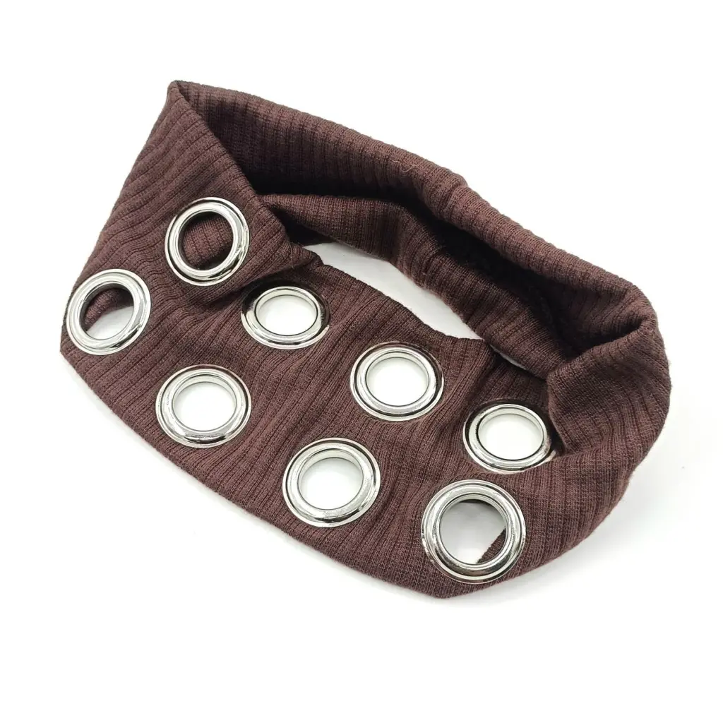 Women's Fashion Hollowed-out Punk Elastic Headband - Brown