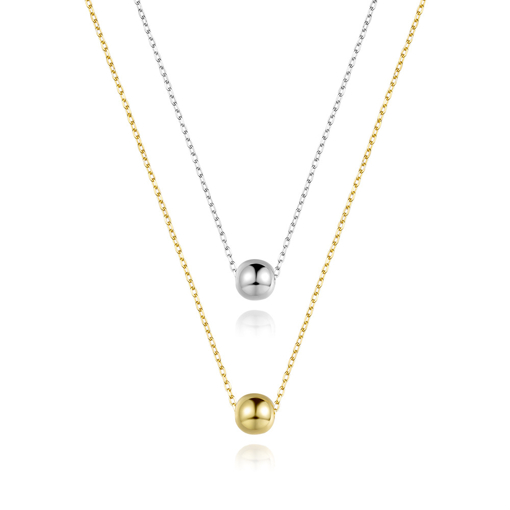Ball Dangling Beads Clavicle Chain Ladies Simple Necklace