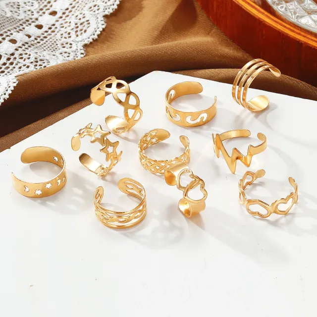 Retro Women's Beach Personality Ornament Advanced Hollow Knuckle Finger Ring Ad0745 1 - Shop at LoveMi