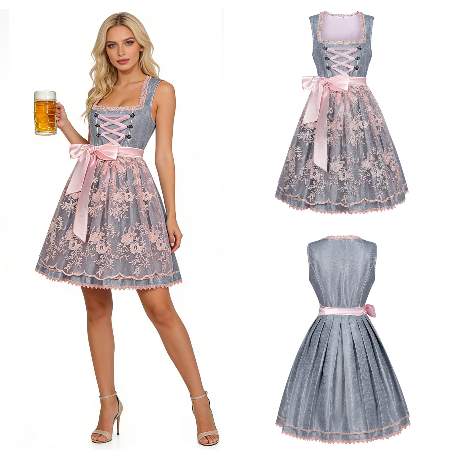 Beer Festival Maid Performance Lace Dress
