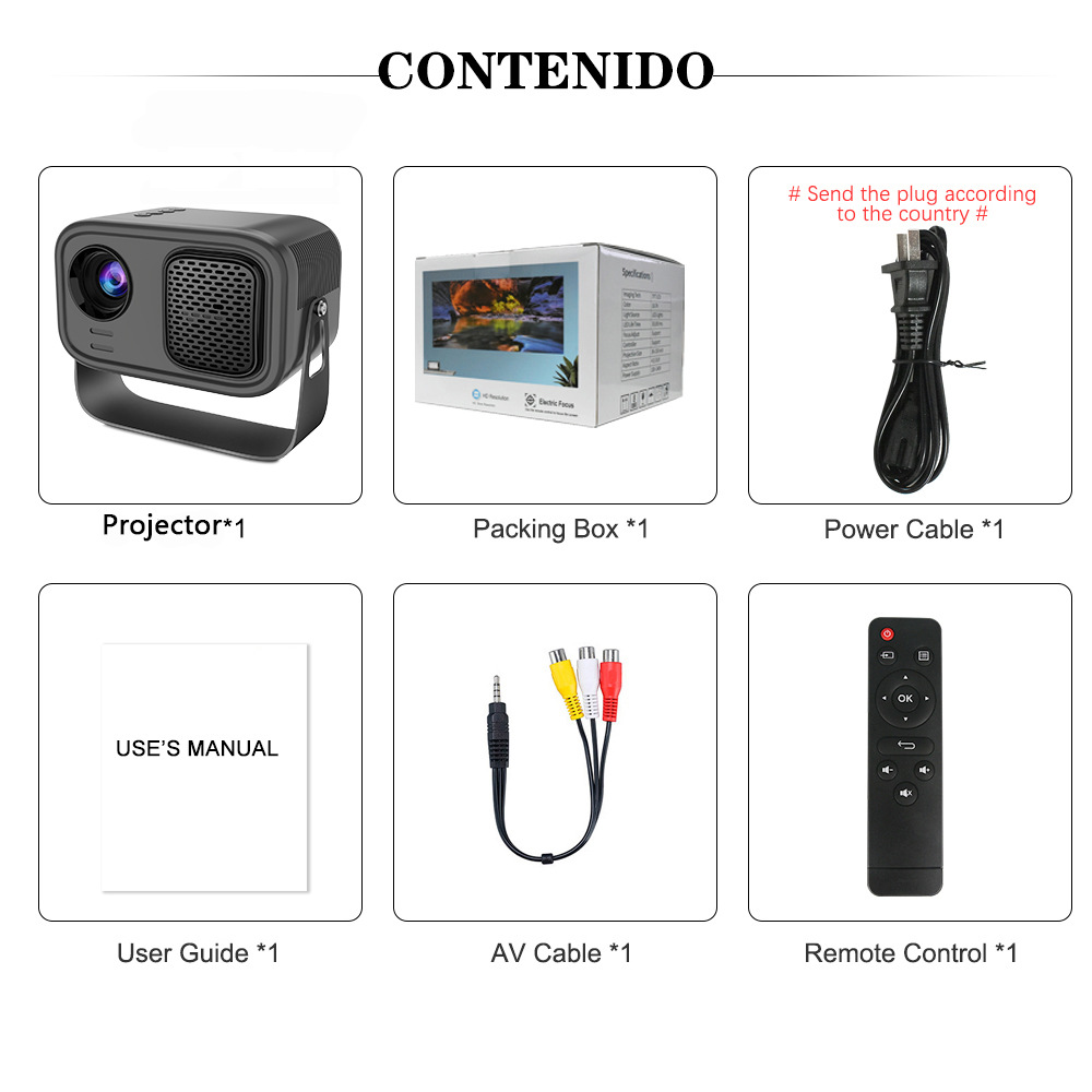 Home Office HD Smart Portable Projector - Image 12