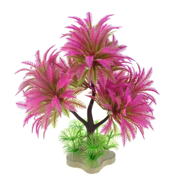 Fish Tank Landscape Artificial Water Grass Tree Landscape Simulation Aquarium Decorative Plastic Plant Pink - Shop at LoveMi