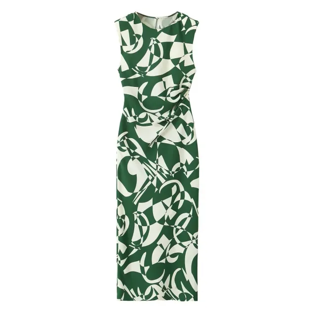 Women's Printed Green Floral Pattern Dress Print - Shop at LoveMi