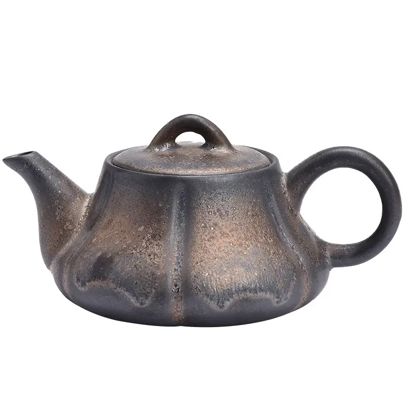 Japanese-Style Retro Single-Pot Kiln-Changed Ceramic Teapot For Home Use