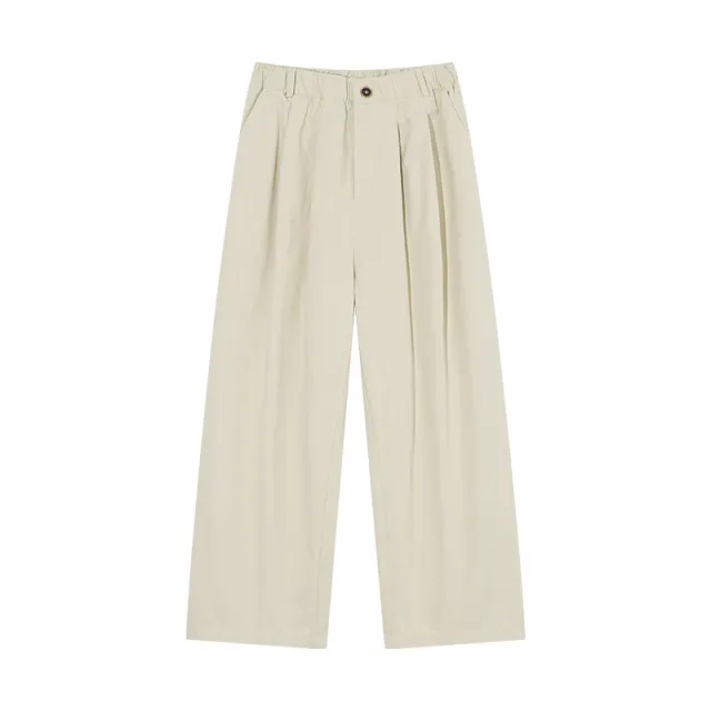Straight Casual Pants Women's Trousers Wide Leg Pants Beige - Shop at LoveMi