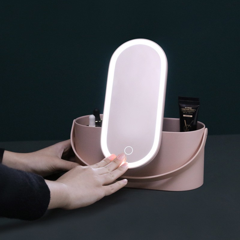 Portable LED Light Storage Box Beauty And Makeup Mirror — foto 5